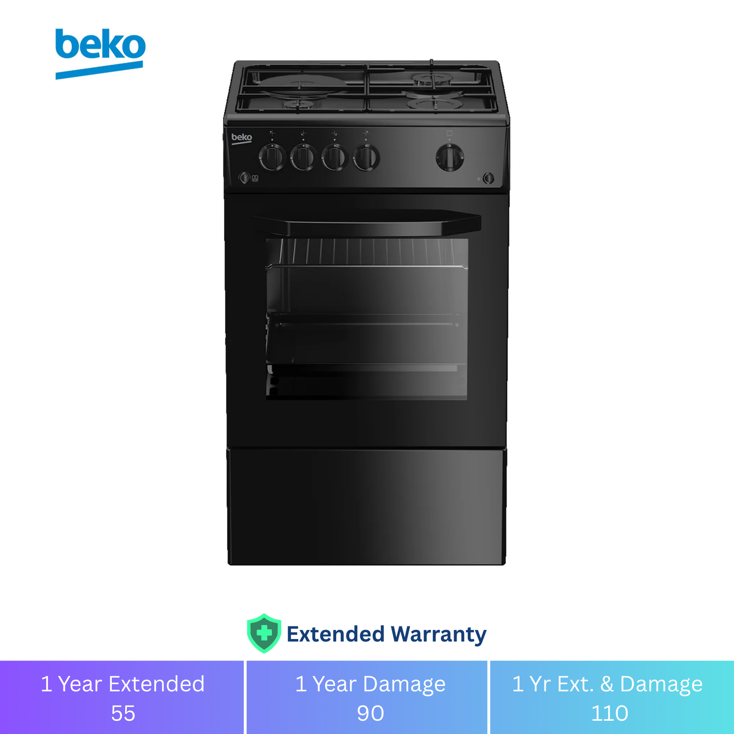 Beko 50X50 Cm 1 Electric 3 Gas Burner - 1 Year Warranty
