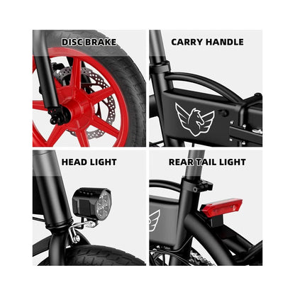 Wind Horse Folding Electric Bike, C19 - 1 Year Warranty