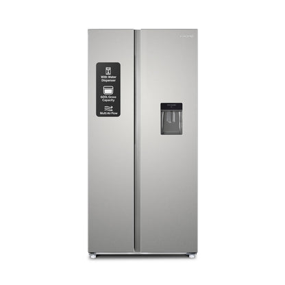 Krome 600L Side by Side Refrigerator with Water Dispenser, KR-SBS600WM