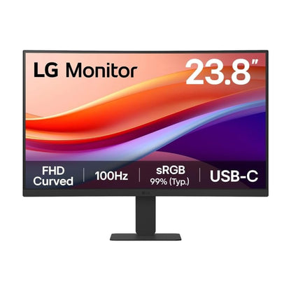 LG 24 inch Full HD Curved VA Monitor - 100Hz, 24U421A-B