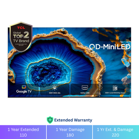 TCL 55" Android Smart QLED Mini LED TV - 4K - 144Hz, 55C805
