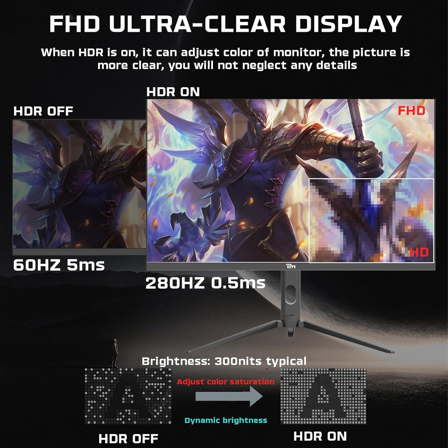 Twisted Minds 27 inch Supreme Series IPS Monitor - 280Hz, TM27FHD28IPS