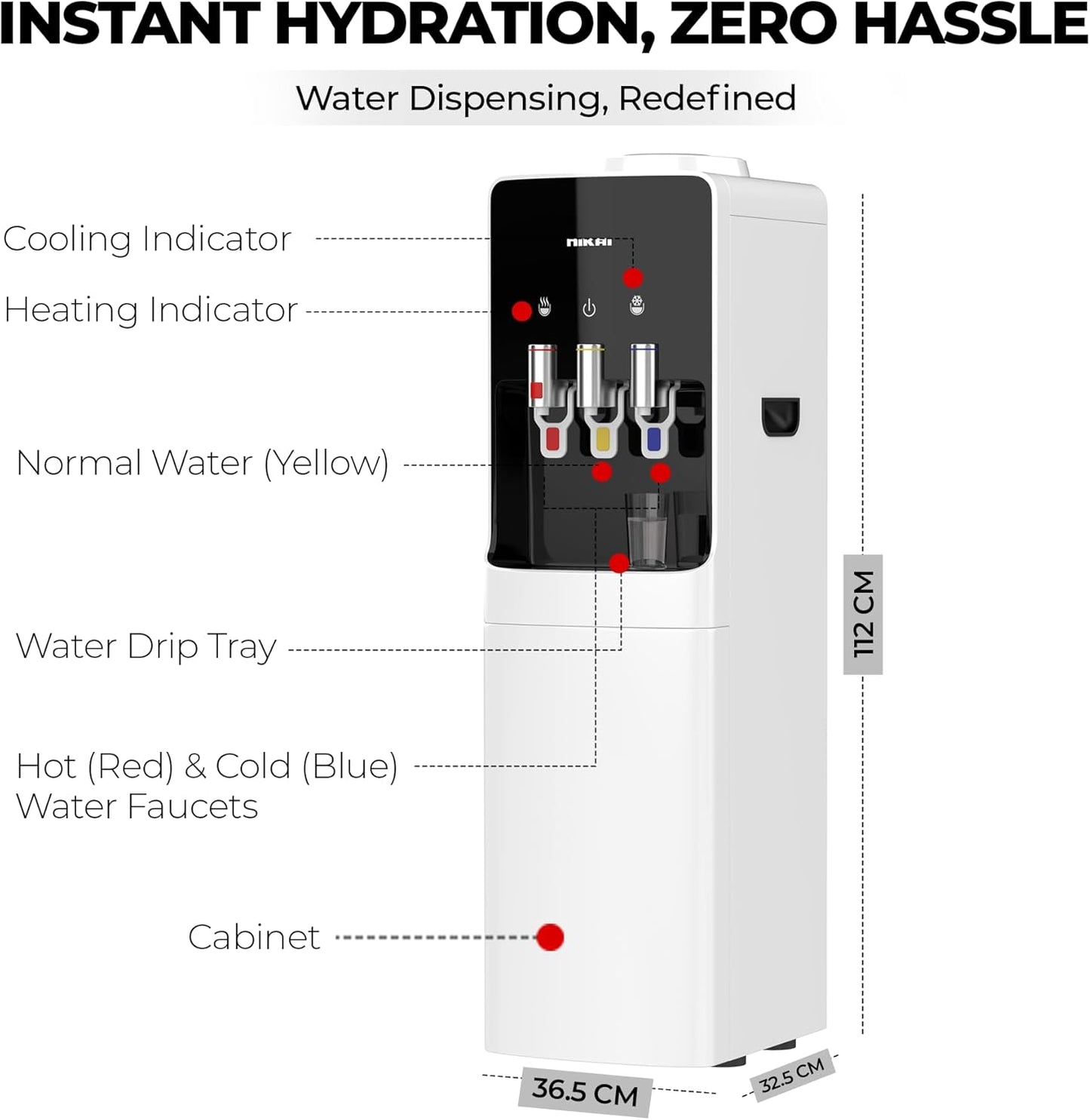 Nikai Top Loading Water Dispenser, NWD1400C