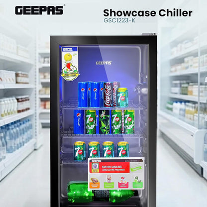 Geepas 120L Showcase Chiller, GSC1223