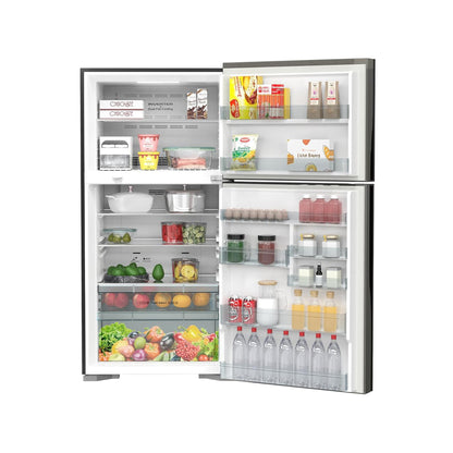 Hitachi 715L Top Mount Double Door Refrigerator, RV715PUK7KPSV