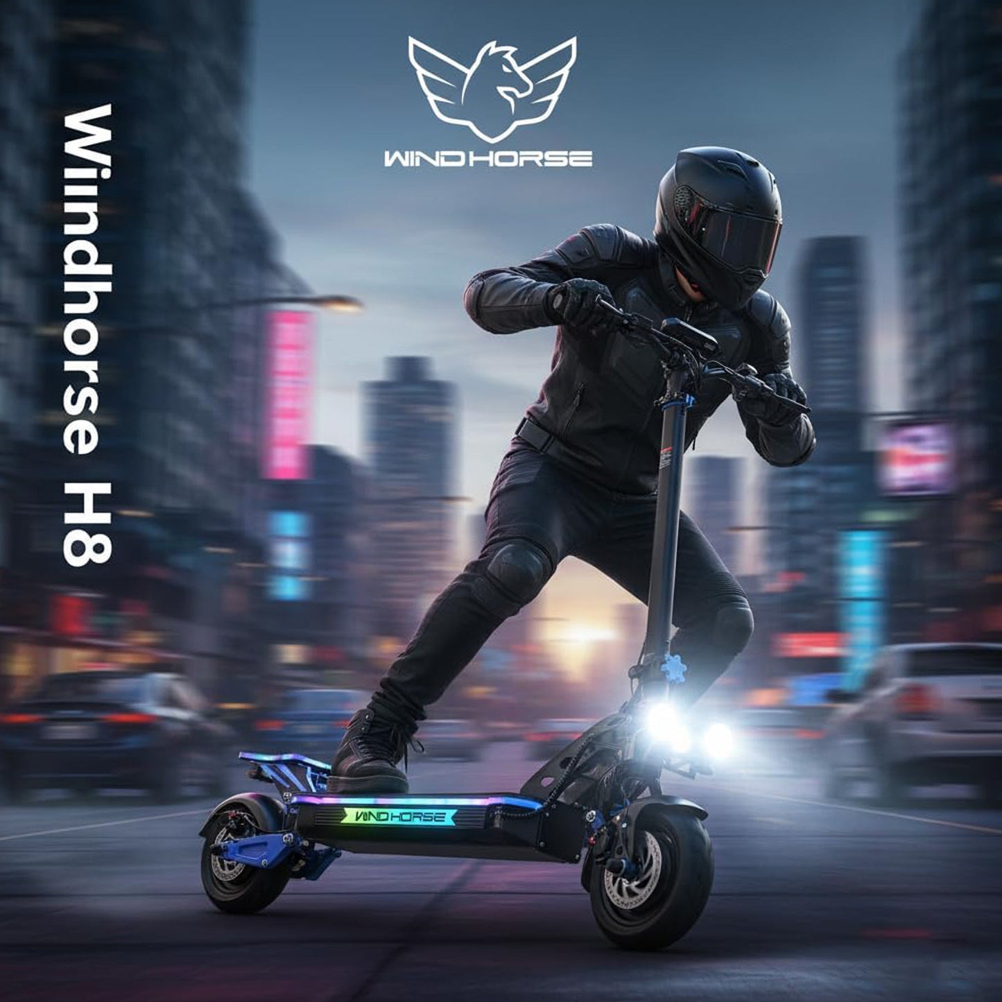 Wind Horse Electric Scooter 3600W (Dual Motor) 65KM Range 80KM Speed, H8