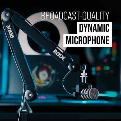 RØDE PodMic Broadcast-quality Dynamic Microphone with Integrated Swing Mount