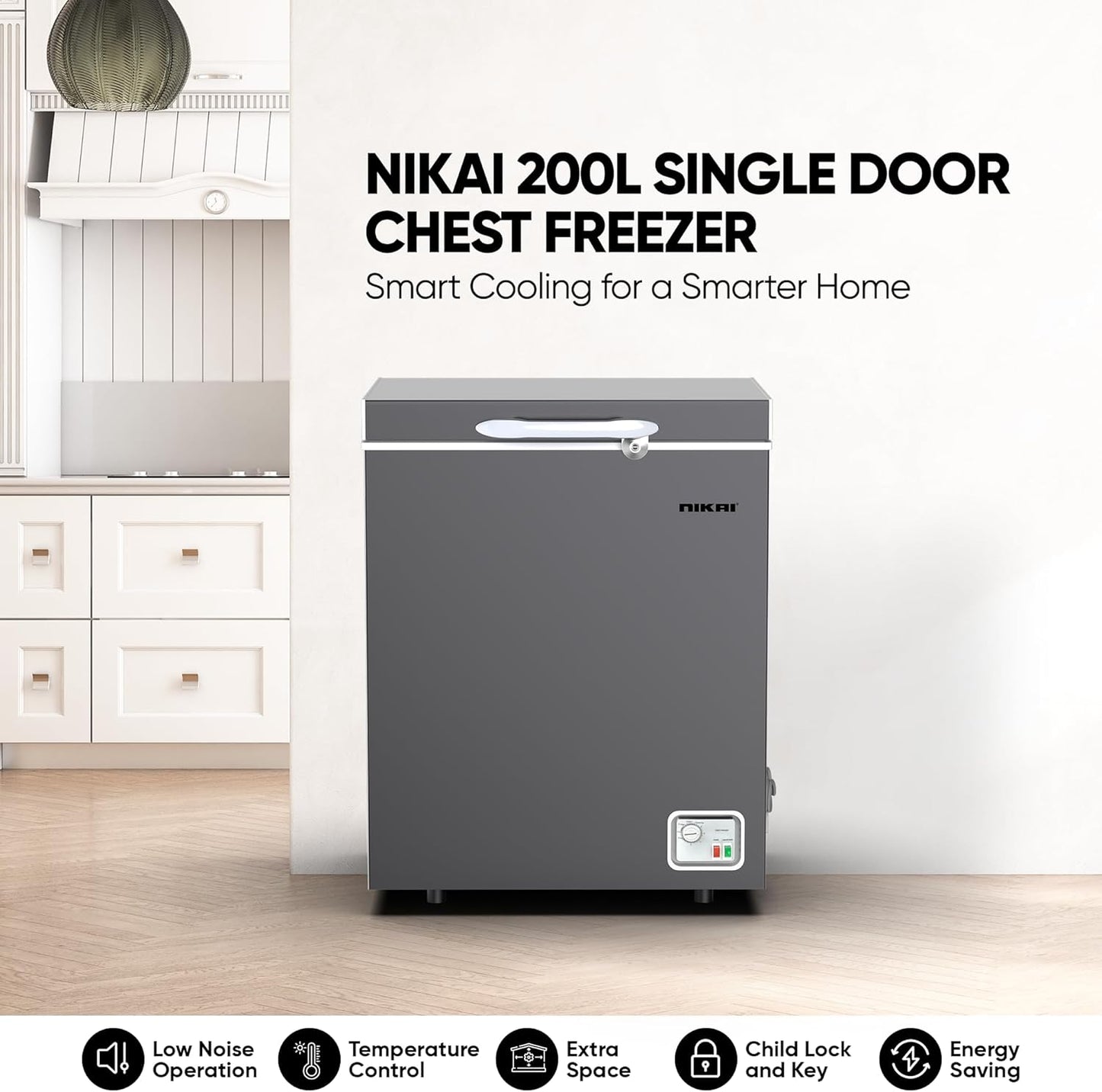 Nikai 200L Chest Freezer, NCF 200