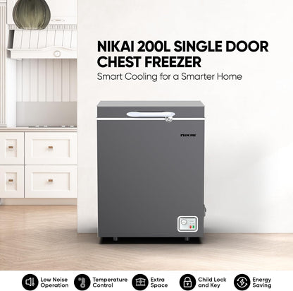 Nikai 200L Chest Freezer, NCF 200
