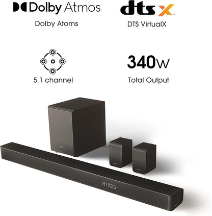 Hisense 5.1.2 Channel SoundBar, AX5100G - 1 Year Warranty