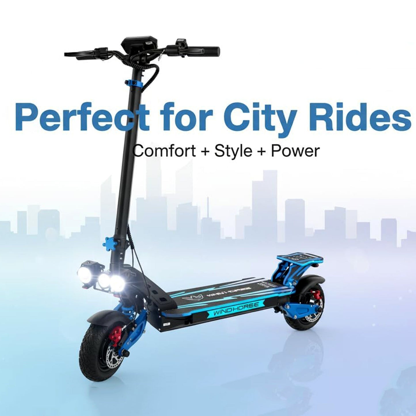 Wind Horse Electric Scooter 3600W (Dual Motor) 65KM Range 80KM Speed, H8
