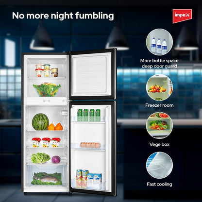 Impex 138L Double Door Refrigerator, IRF 138C