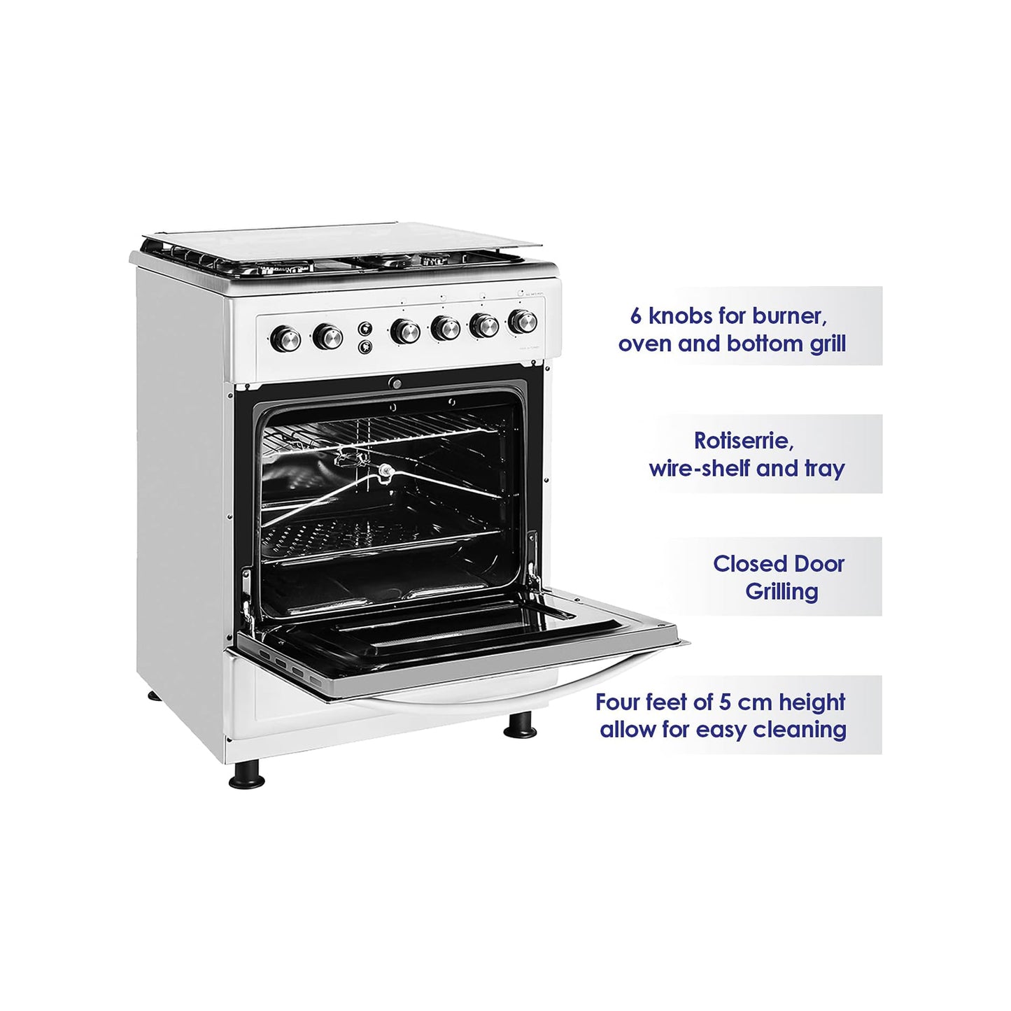 Super General 60X60 Cm 4 Burner Cooking Range - 1 Year Warranty