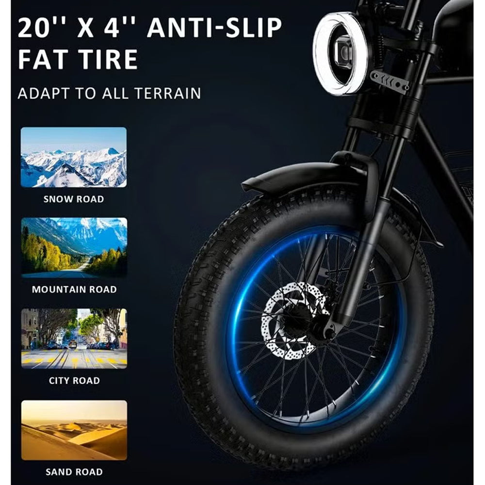 Wind Horse Electric Scooter 1000W 50KM Range 110KM Speed, D5