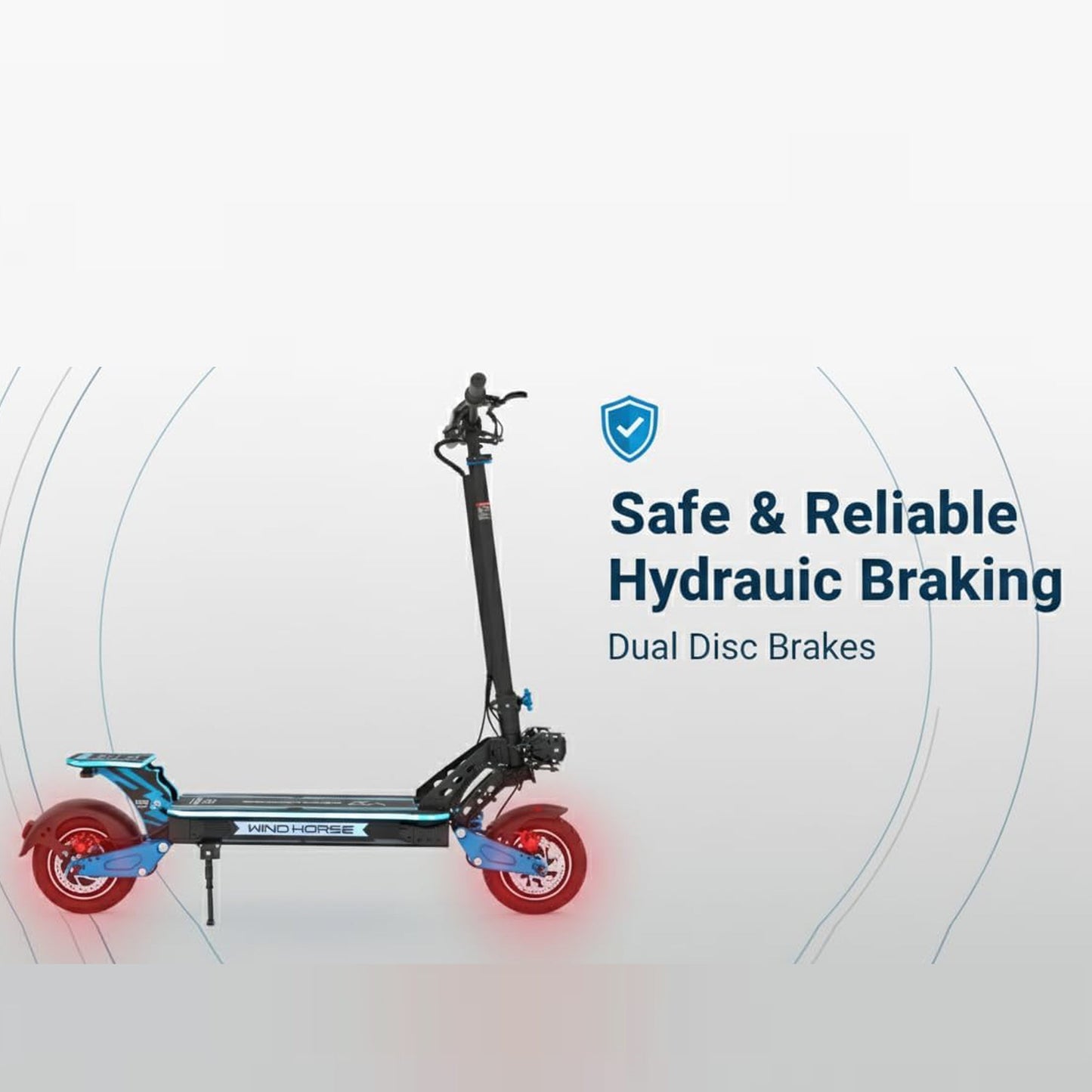 Wind Horse Electric Scooter 3600W (Dual Motor) 65KM Range 80KM Speed, H8