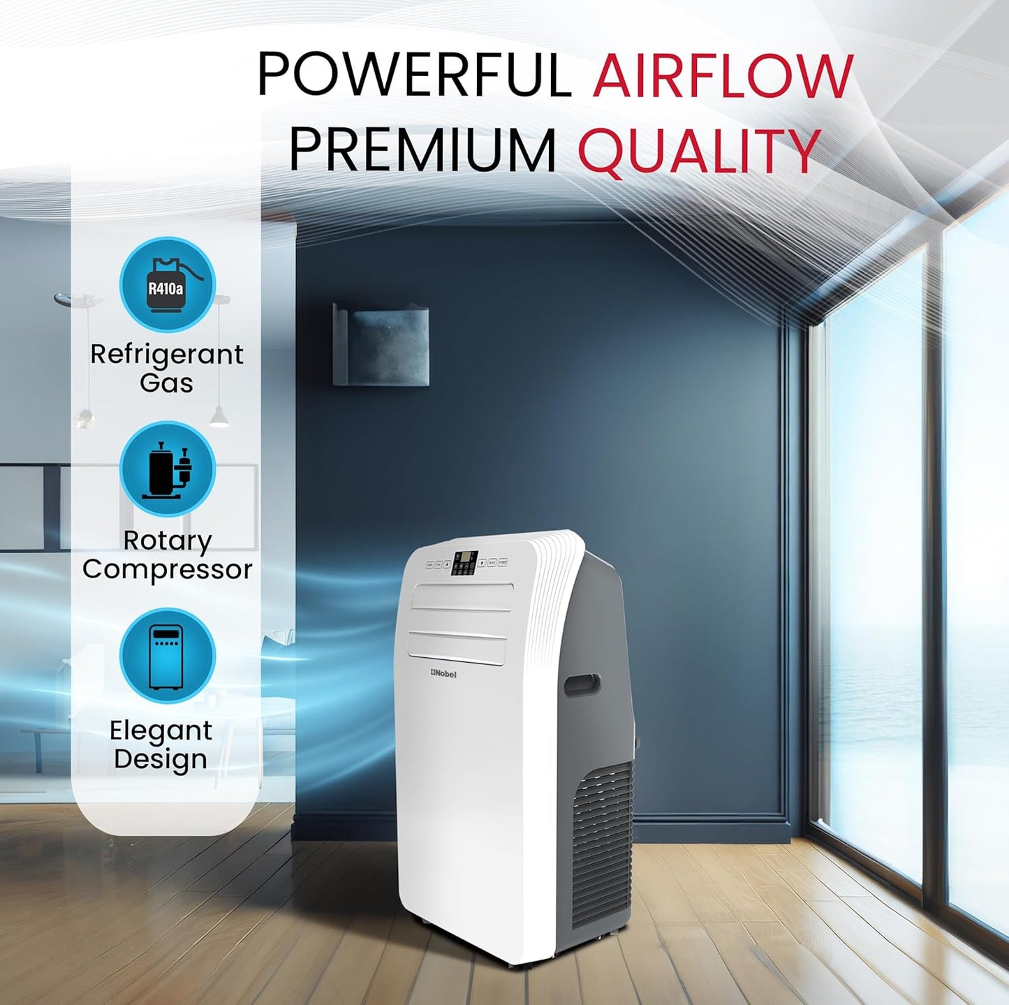 Nobel 1 Ton Portable Air Conditioner, NPAC12C