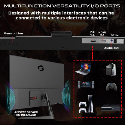 Gameon 24 inch Pro Series Gaming Monitor - 180Hz, GOPS24180IPS