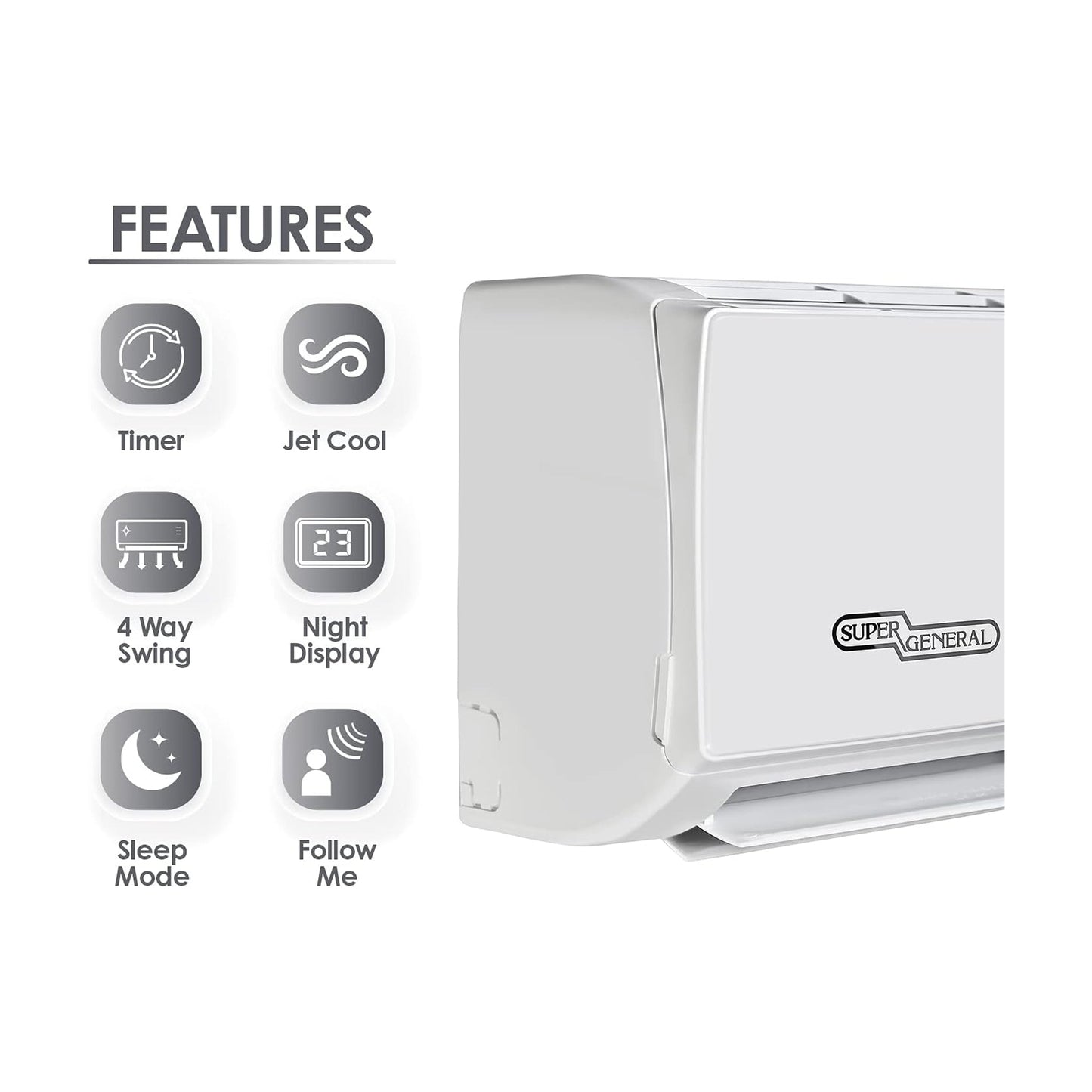 Super General 2.5 Ton T3 Piston Air Conditioner - 1 Year Warranty