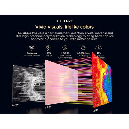 TCL 55 inch Android Smart QLED TV - 4K, 55C655