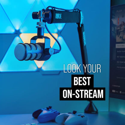 RØDE PodMic Broadcast-quality Dynamic Microphone with Integrated Swing Mount