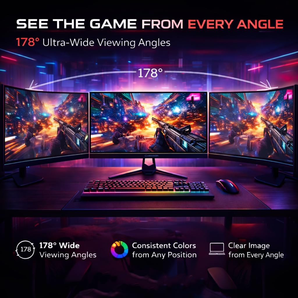 Gameon 27 inch FHD Curved Gaming Monitor - 300Hz, GOC27F300