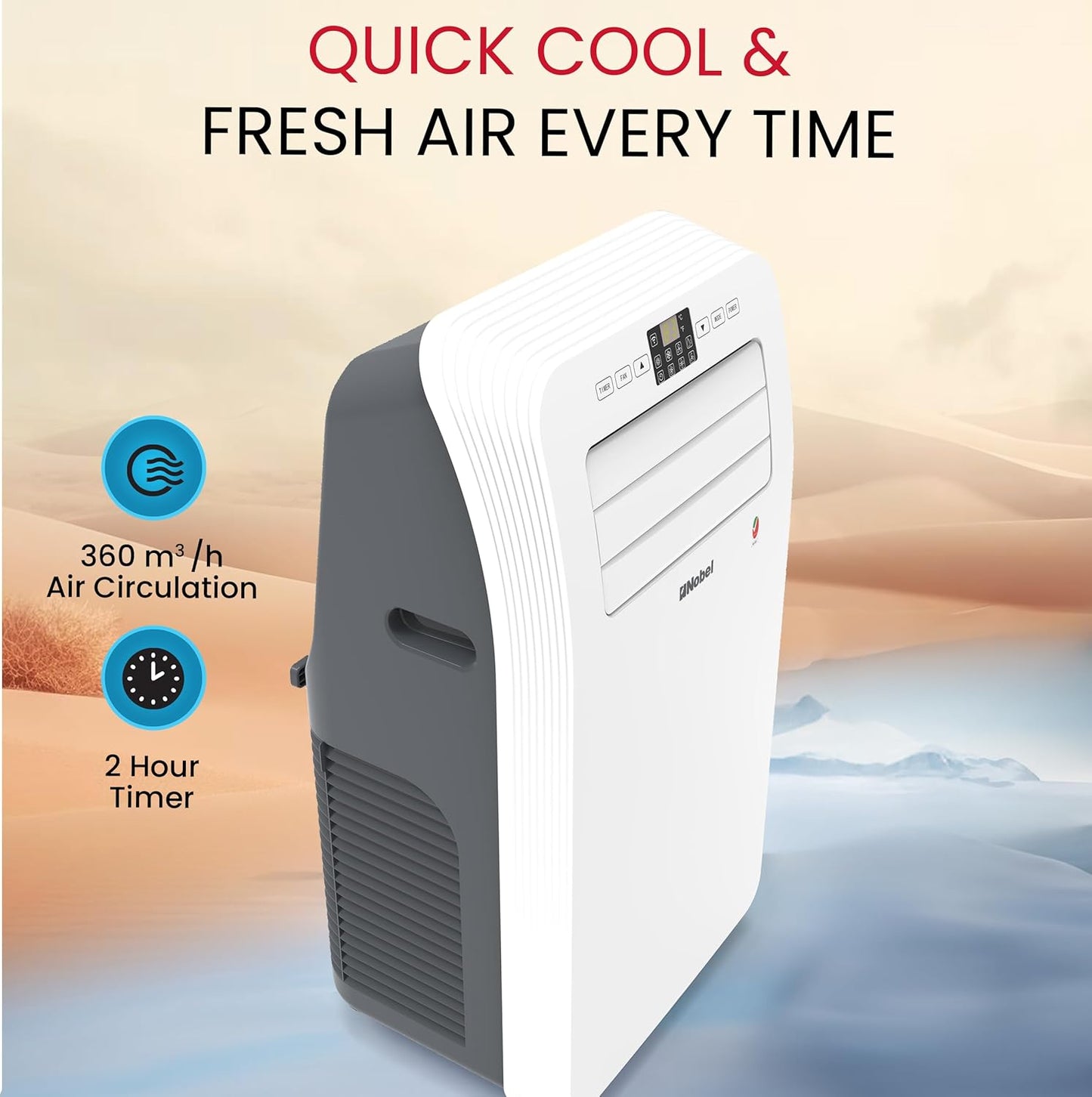 Nobel 1 Ton Portable Air Conditioner, NPAC12C