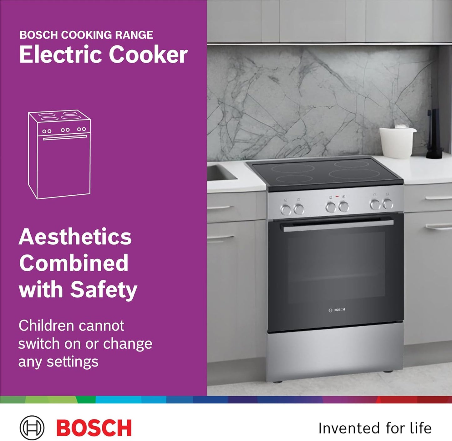 Bosch 60X60 Cm 4 Burner Cooking Range, HKL060070M