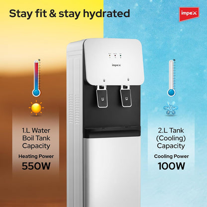 Impex Hot & Cold 2 Tap Water Dispenser  3904B
