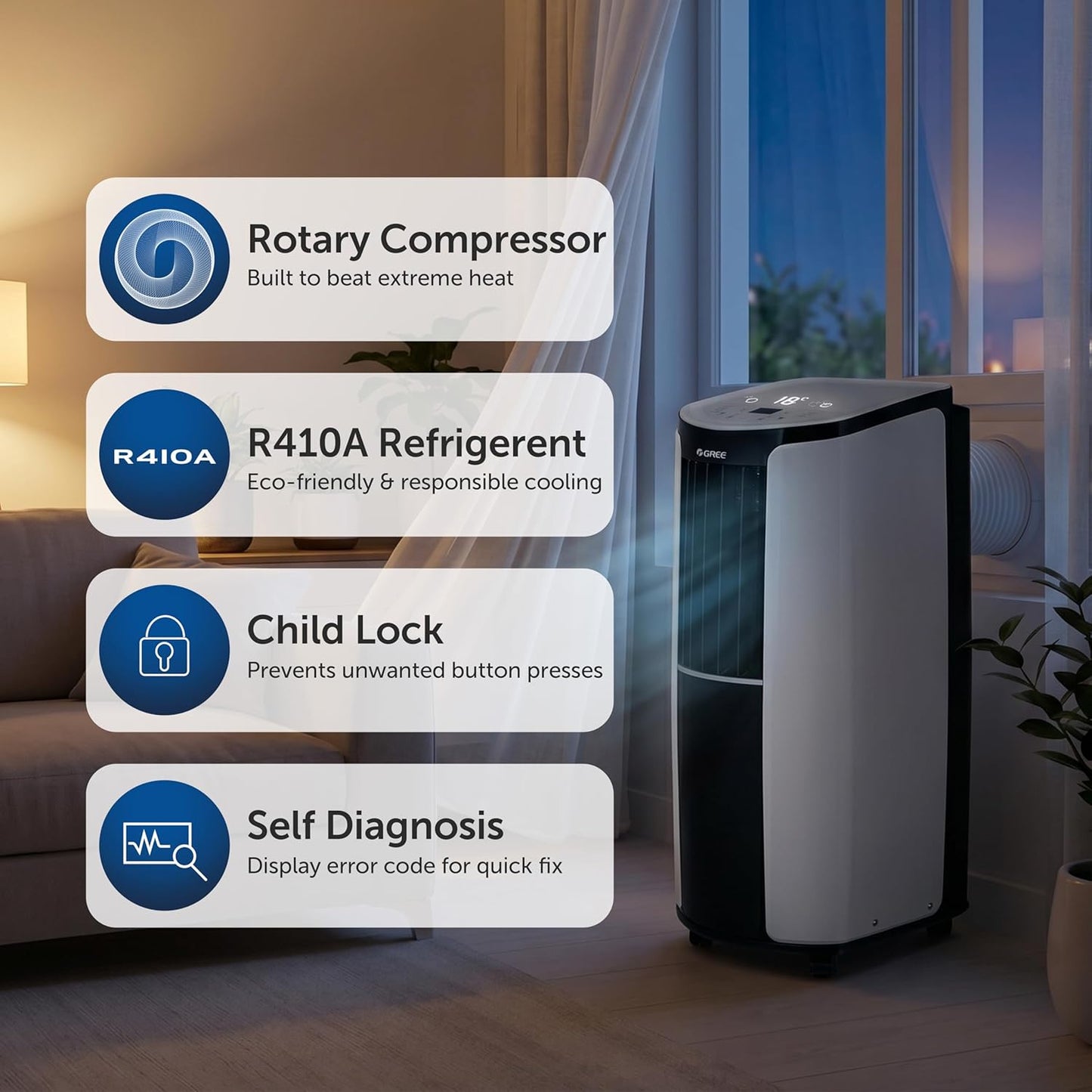 Gree 1 Ton Portable Air Conditioner, CMATIC-S12C1