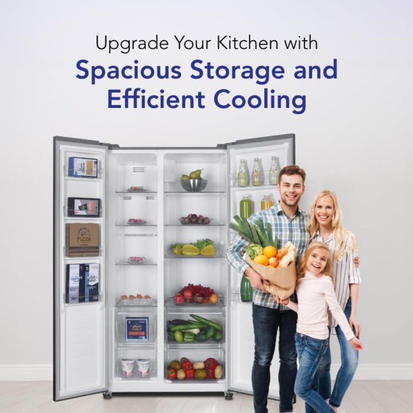 Super General 710L Side by Side Refrigerator - 1 Year Warranty