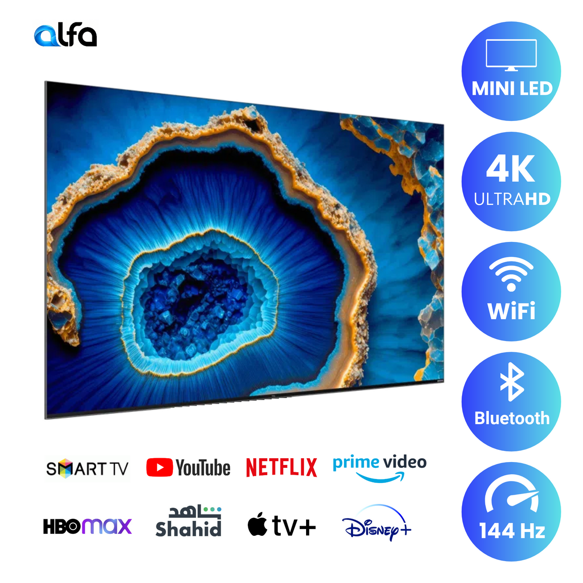 TCL 85" Android Smart QD-Mini LED TV - 4K - 144Hz, 85C805