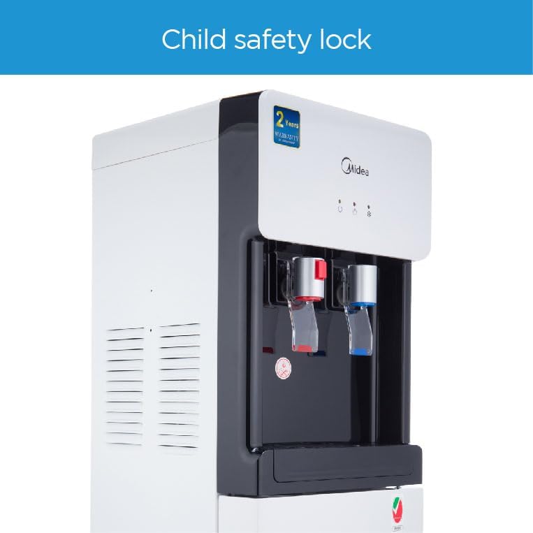 Midea 2 Tap Top Loading Water Dispenser, YL1675S-W