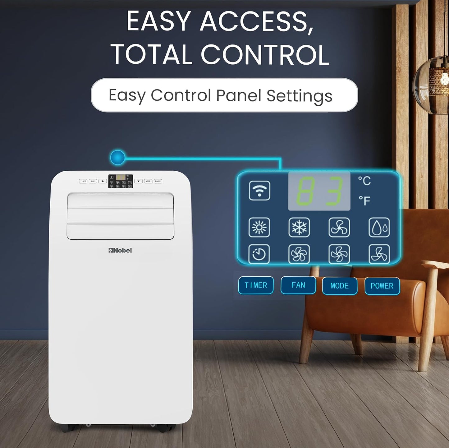 Nobel 1 Ton Portable Air Conditioner, NPAC12C