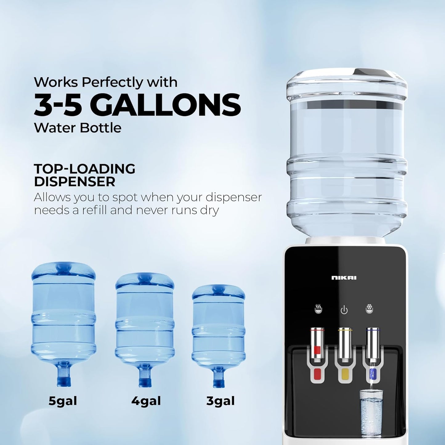 Nikai Top Loading Water Dispenser, NWD1400C