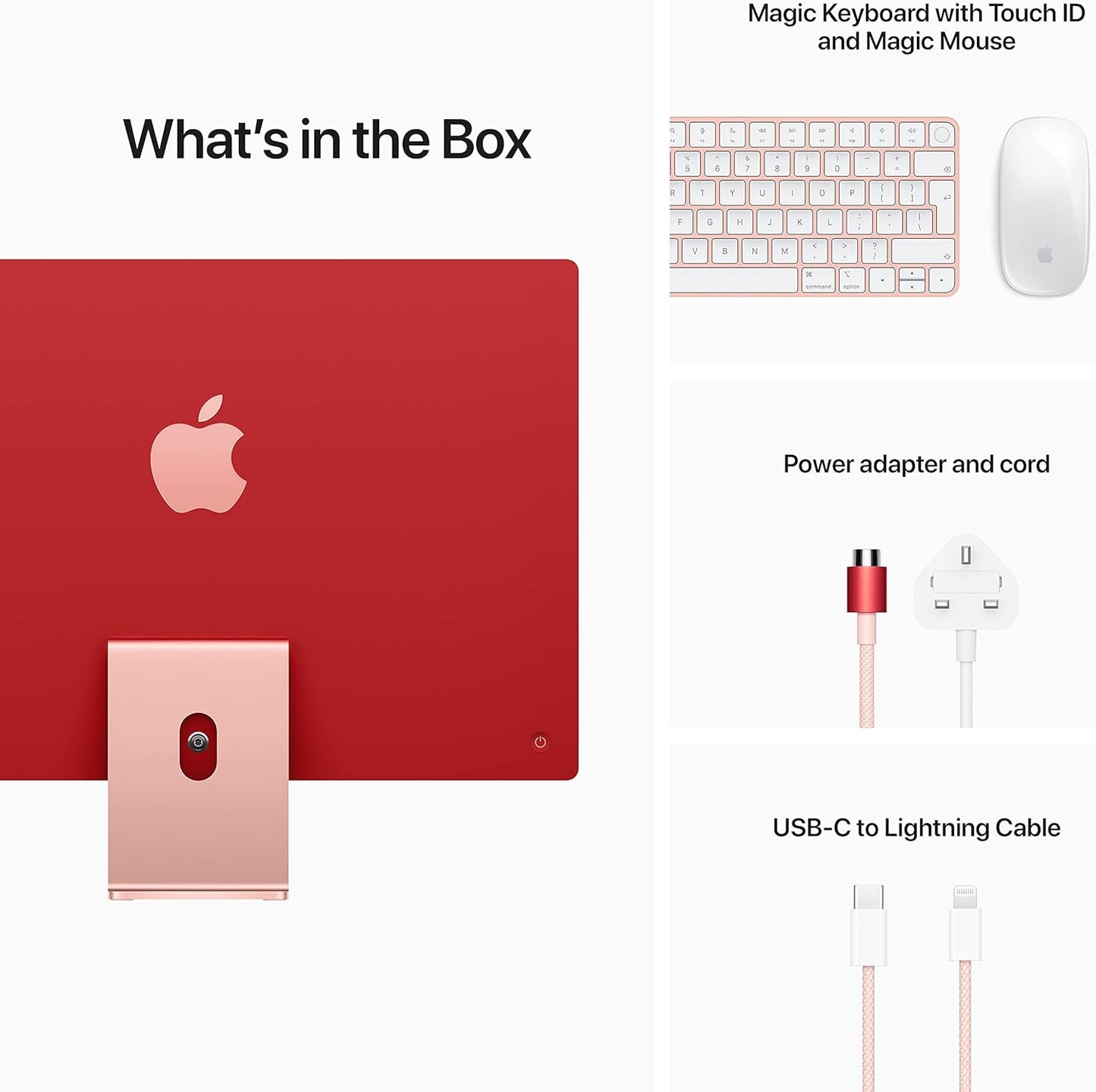 Apple iMac M1 24" - 8/256GB - Red with Mouse Keyboard