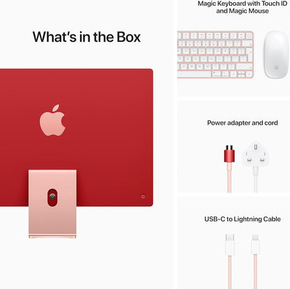 Apple iMac M1 24" - 8/256GB - Red with Mouse Keyboard