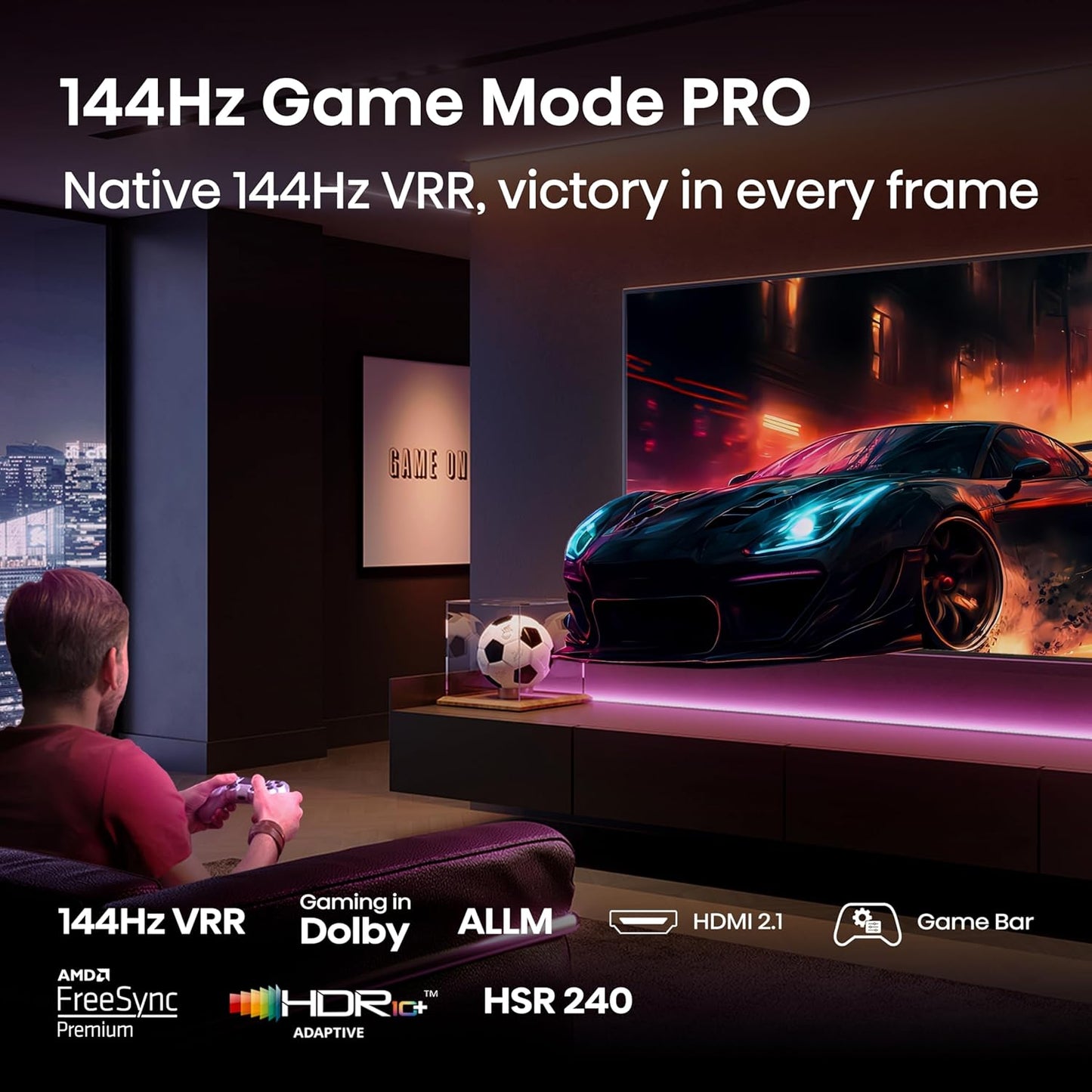 Hisense 100" Smart QLED TV - 4K - 144Hz, 100E8Q