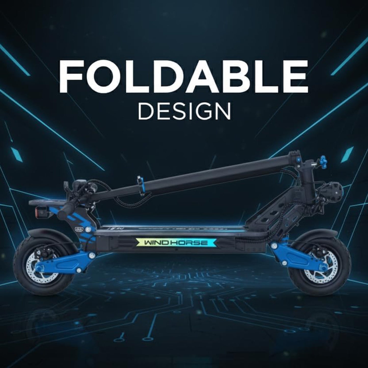 Wind Horse Electric Scooter 3600W (Dual Motor) 65KM Range 80KM Speed, H8