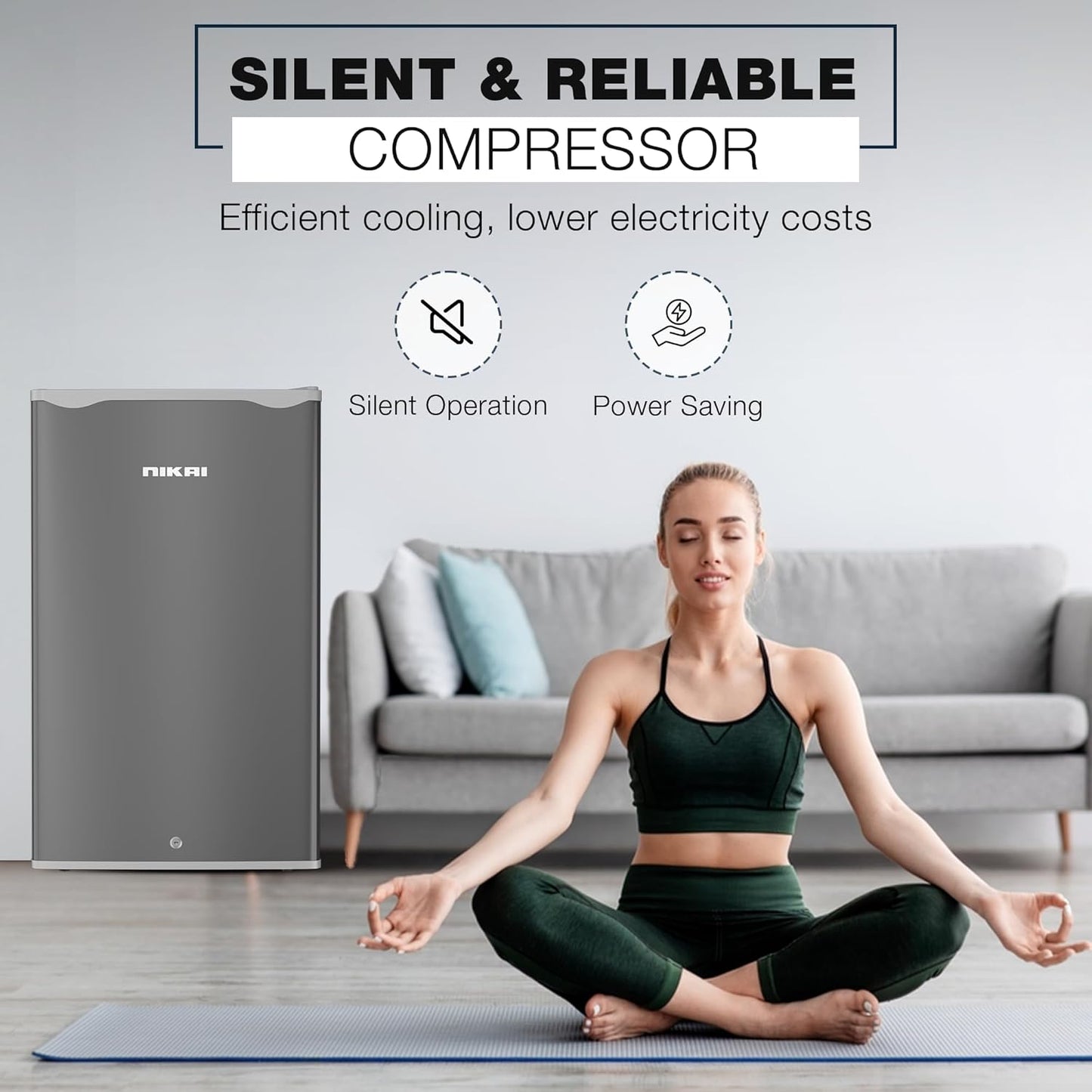 Nikai 125L Single Door Mini Refrigerator, NRF125SS1