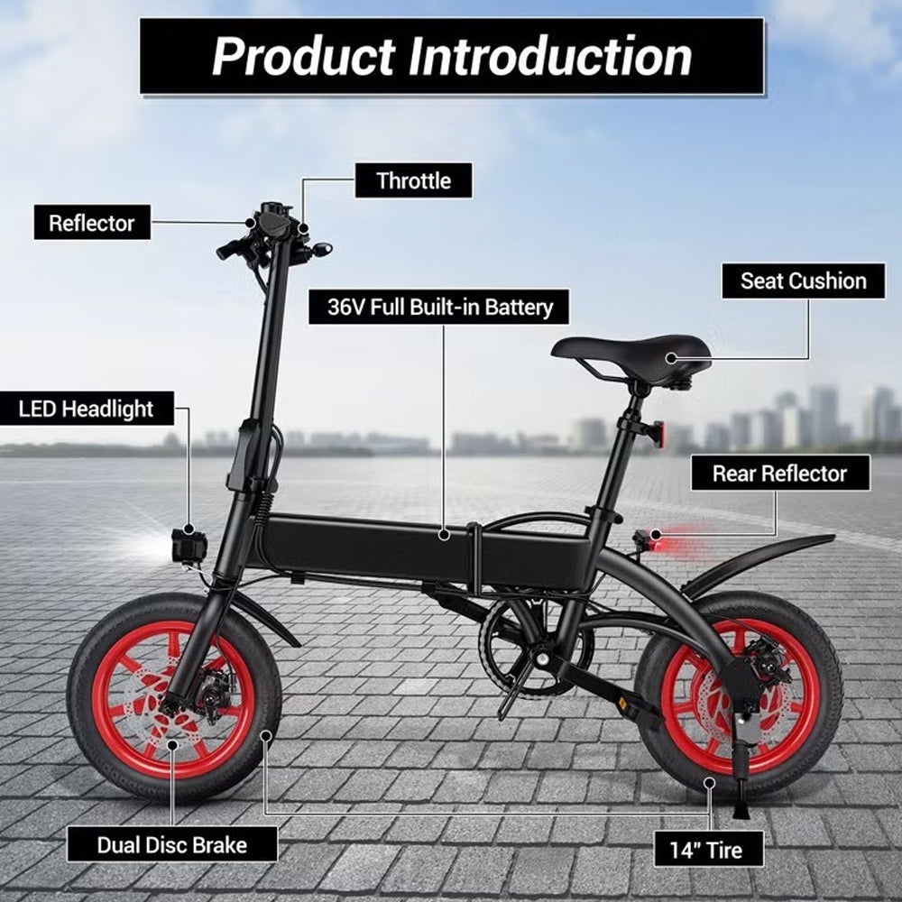Wind Horse Folding Electric Bike, C19 - 1 Year Warranty