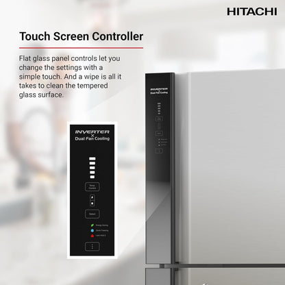Hitachi 715L Top Mount Double Door Refrigerator, RV715PUK7KPSV