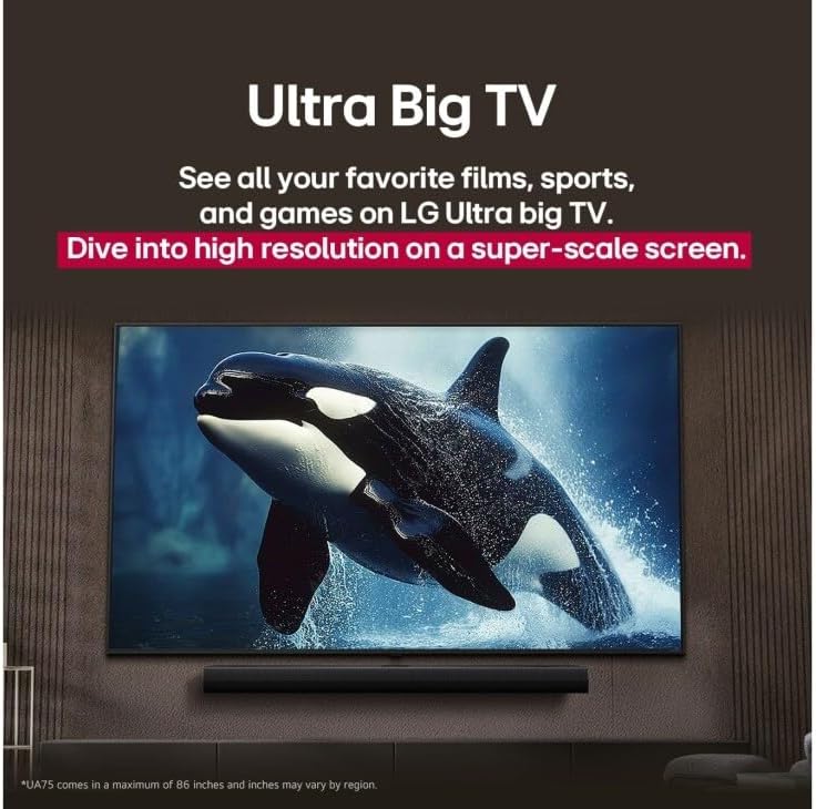 LG 86 inch Smart TV - 4K, 86UA85