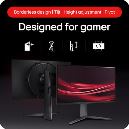 LG 27 inch QHD Curved Gaming Monitor - 180Hz, 27GS60QC-B
