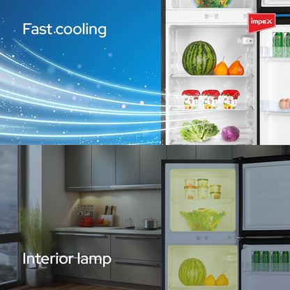 Impex 138L Double Door Refrigerator, IRF 138C