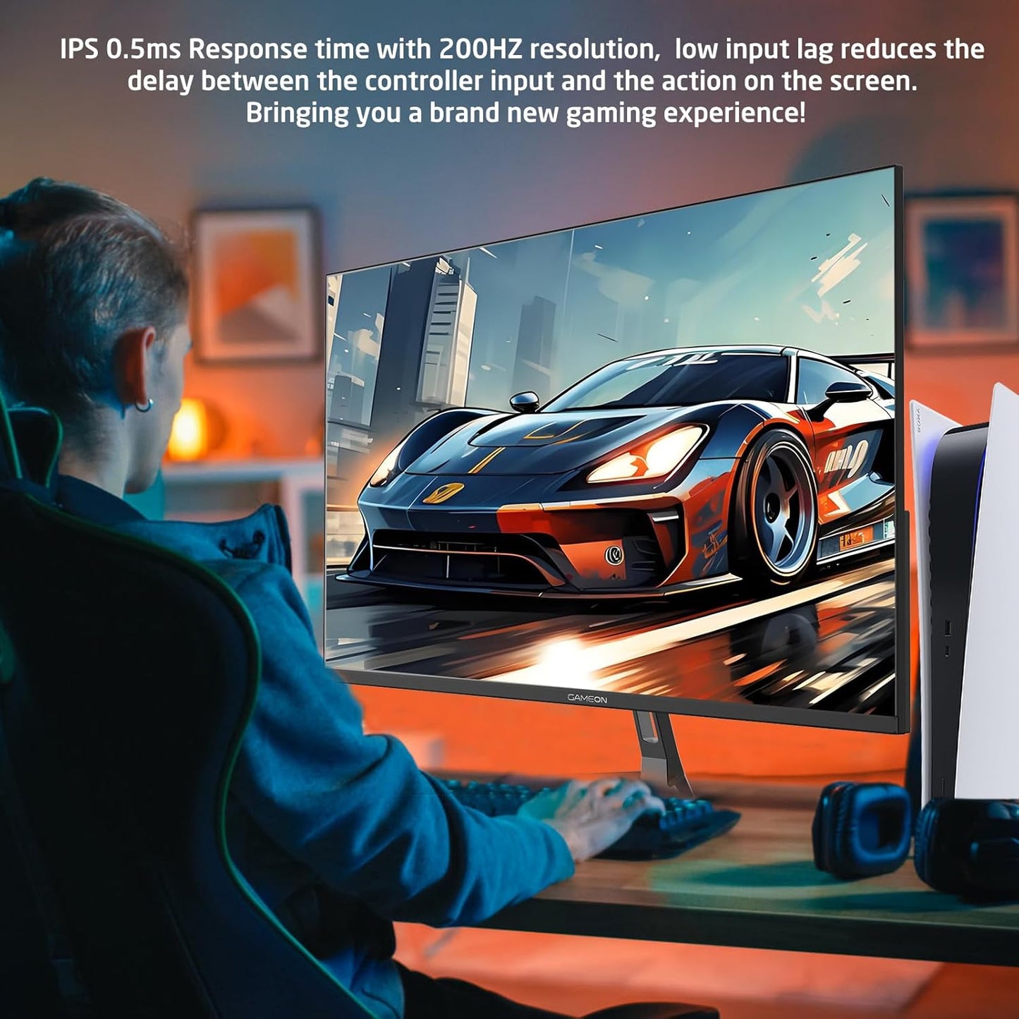 Gameon 24 inch Pro Series Gaming Monitor - 180Hz, GOPS24180IPS