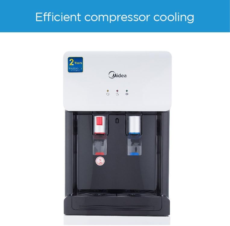 Midea 2 Tap Top Loading Water Dispenser, YL1675S-W