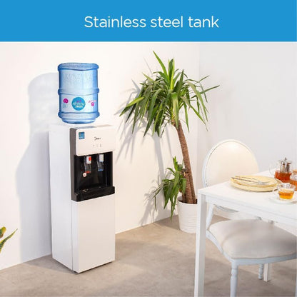 Midea 2 Tap Top Loading Water Dispenser, YL1675S-W