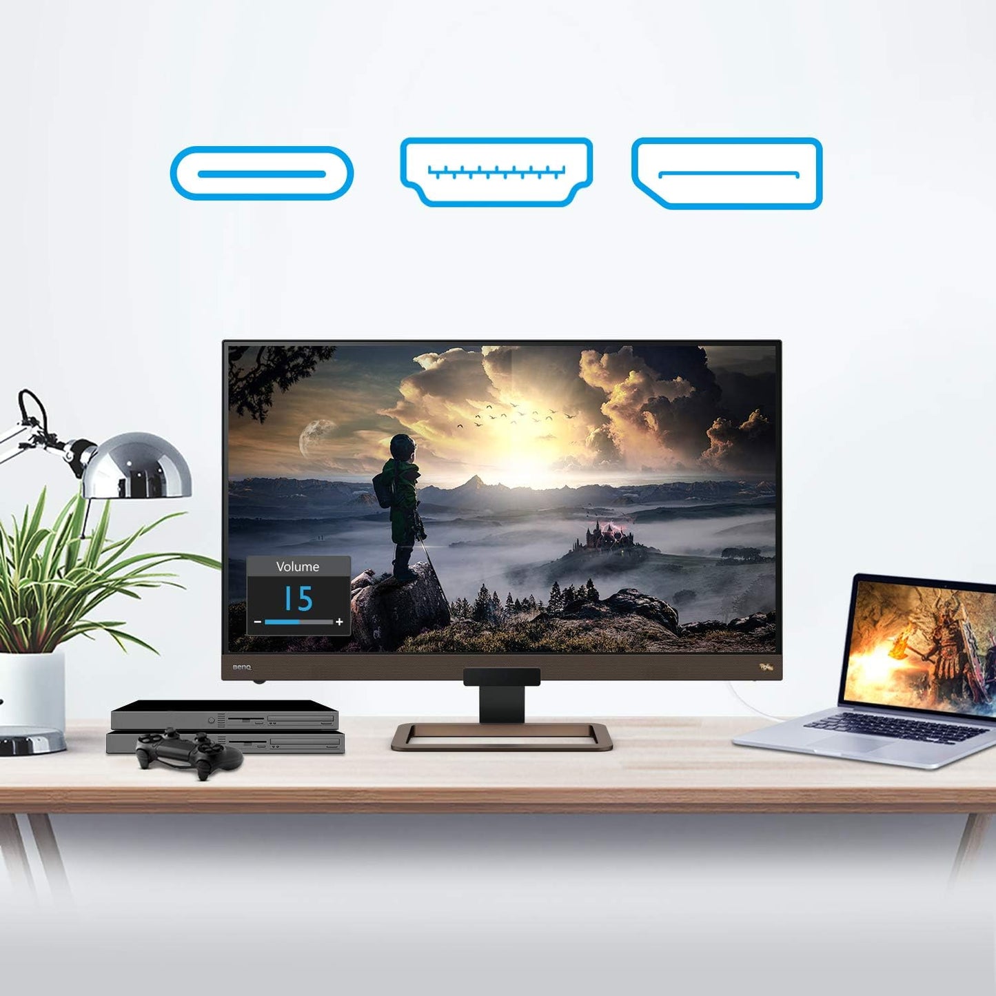 BenQ 32 inch Bezel-Less HDR 400 IPS Entertainment Monitor, EW3280U