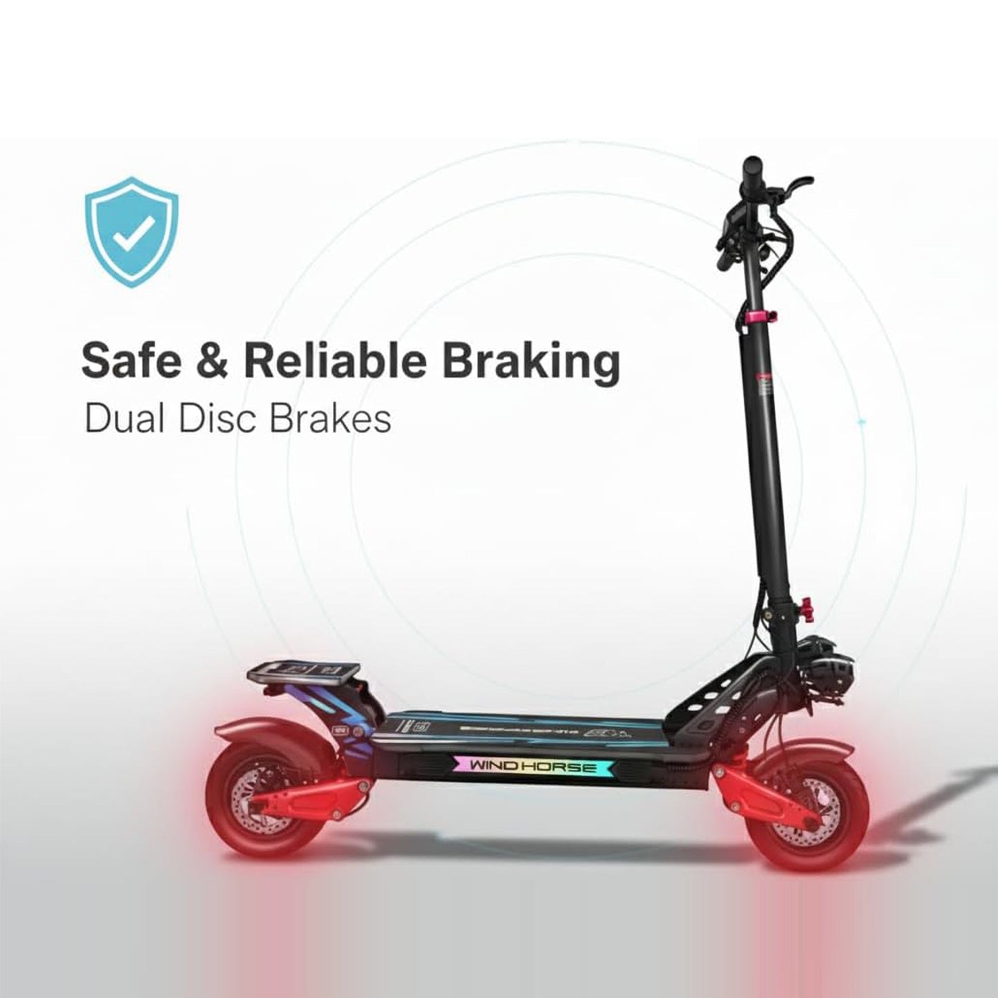 Wind Horse Electric Scooter 3600W (Dual Motor) 65KM Range 80KM Speed, H8