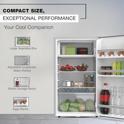 Nikai 125L Single Door Mini Refrigerator, NRF125SS1